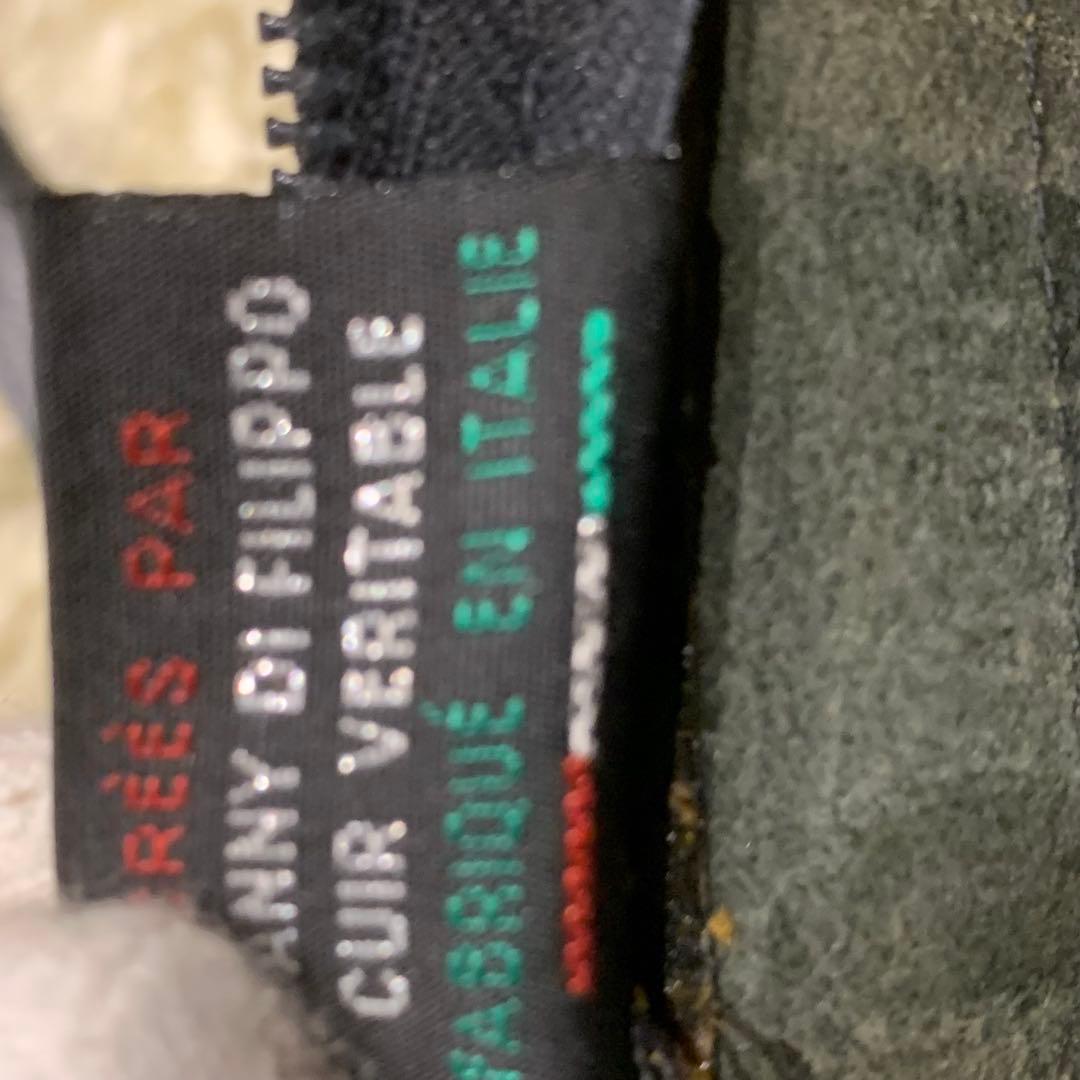 イルビゾンテ ショルダーバッグ フラップ レザー ロゴ型押し ブラック