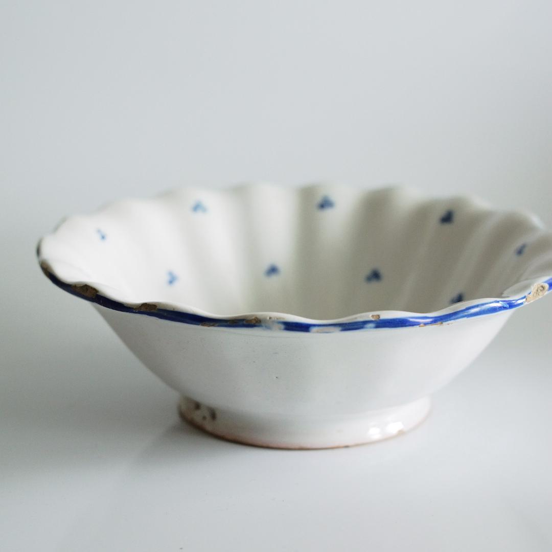 ムスティエ釉 小花柄のサラダボウル