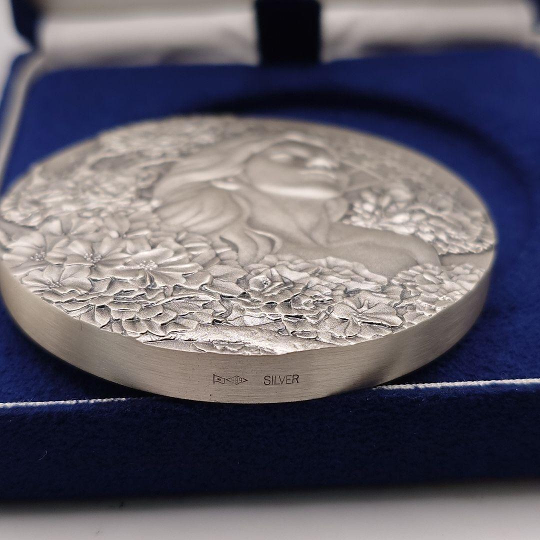 平成三十一年 桜の通り抜け記念 紅手毬 純銀 メダル da2802