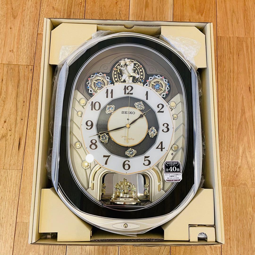 新品 元箱付きSEIKO セイコークロック RE578B 電波からくり時計