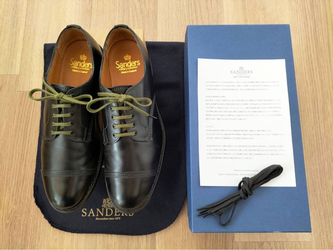 【極美品】 別注 SANDERS Military Derby size7.5