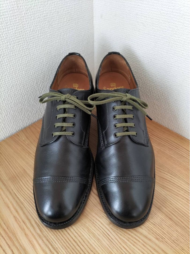 【極美品】 別注 SANDERS Military Derby size7.5