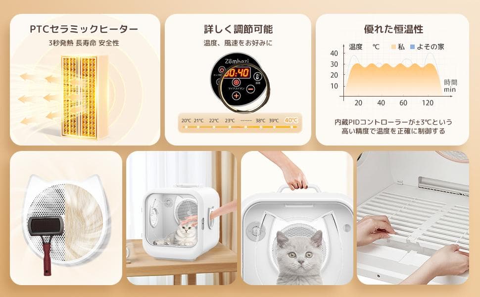 ⭐新品⭐️ドライルーム ペット ドライヤー マイナスイオン 省エネ