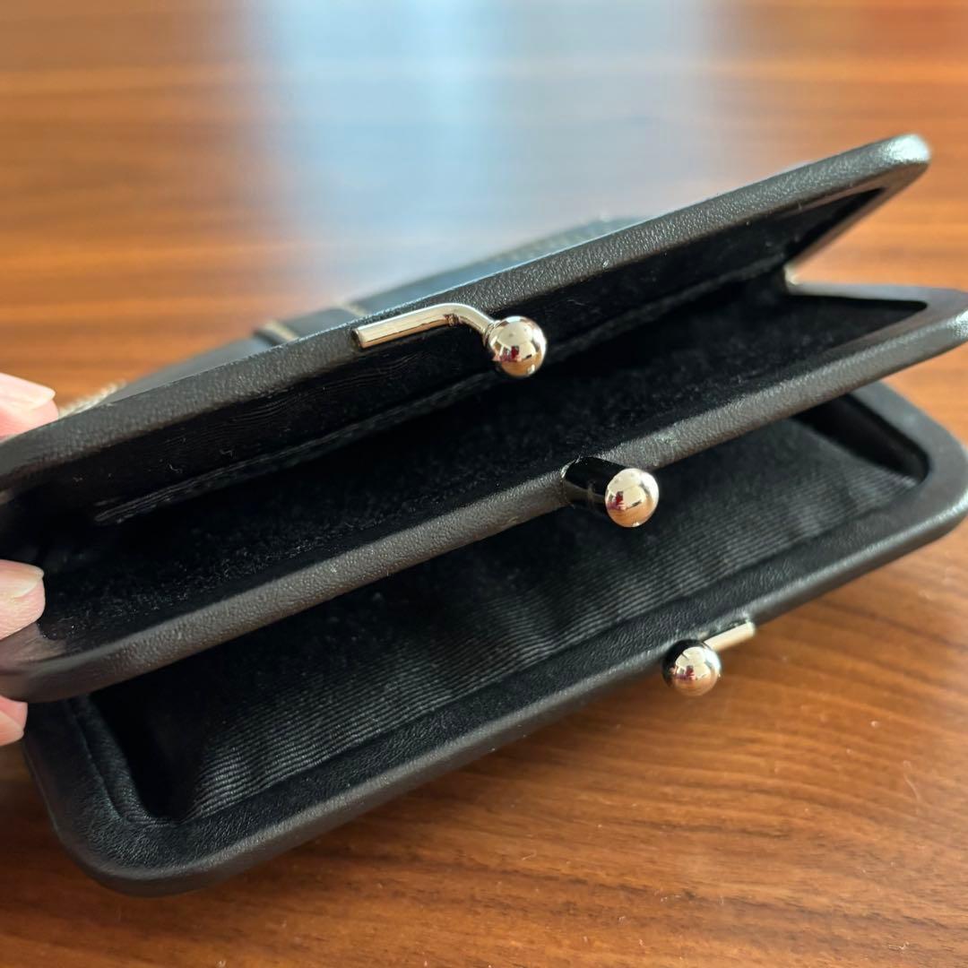 COACH　コーチ　がま口　ケース　革　黒