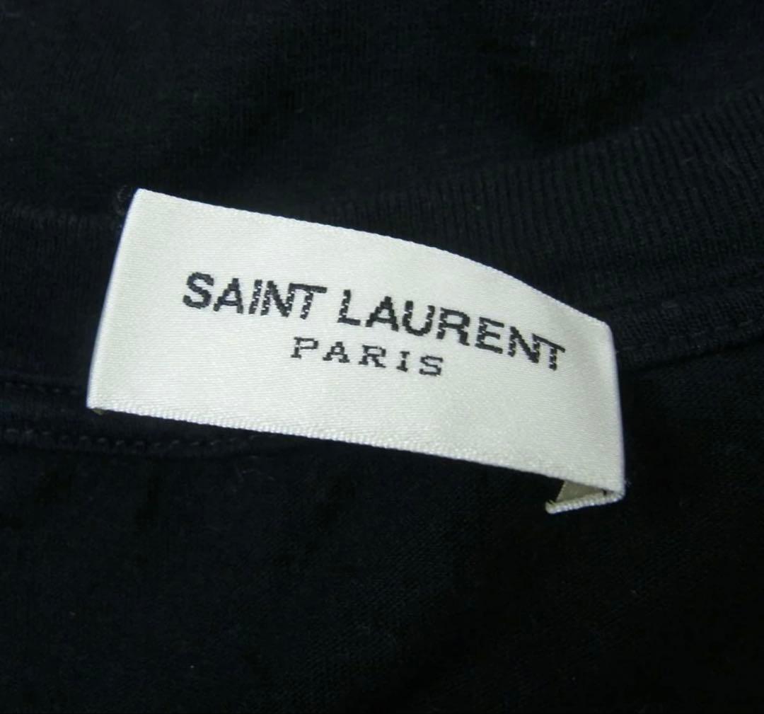 SAINT LAURENT サンローラン　ロゴTシャツ　ブラック　美品