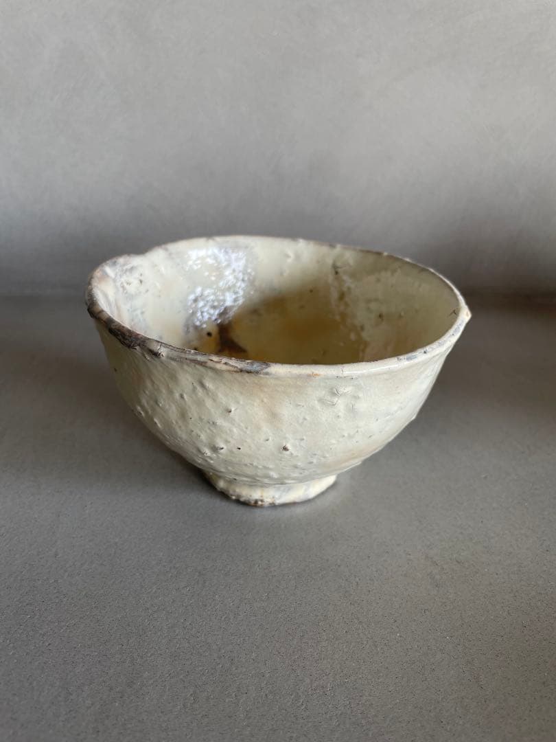 森岡成好 粉引茶碗 抹茶茶碗 小服茶碗 旅茶碗 粉引