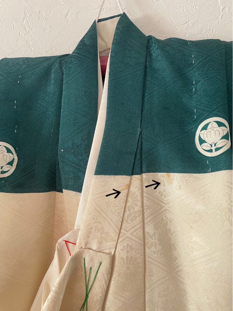 七五三　男の子　正絹お着物セット　正絹白地被布　雪駄