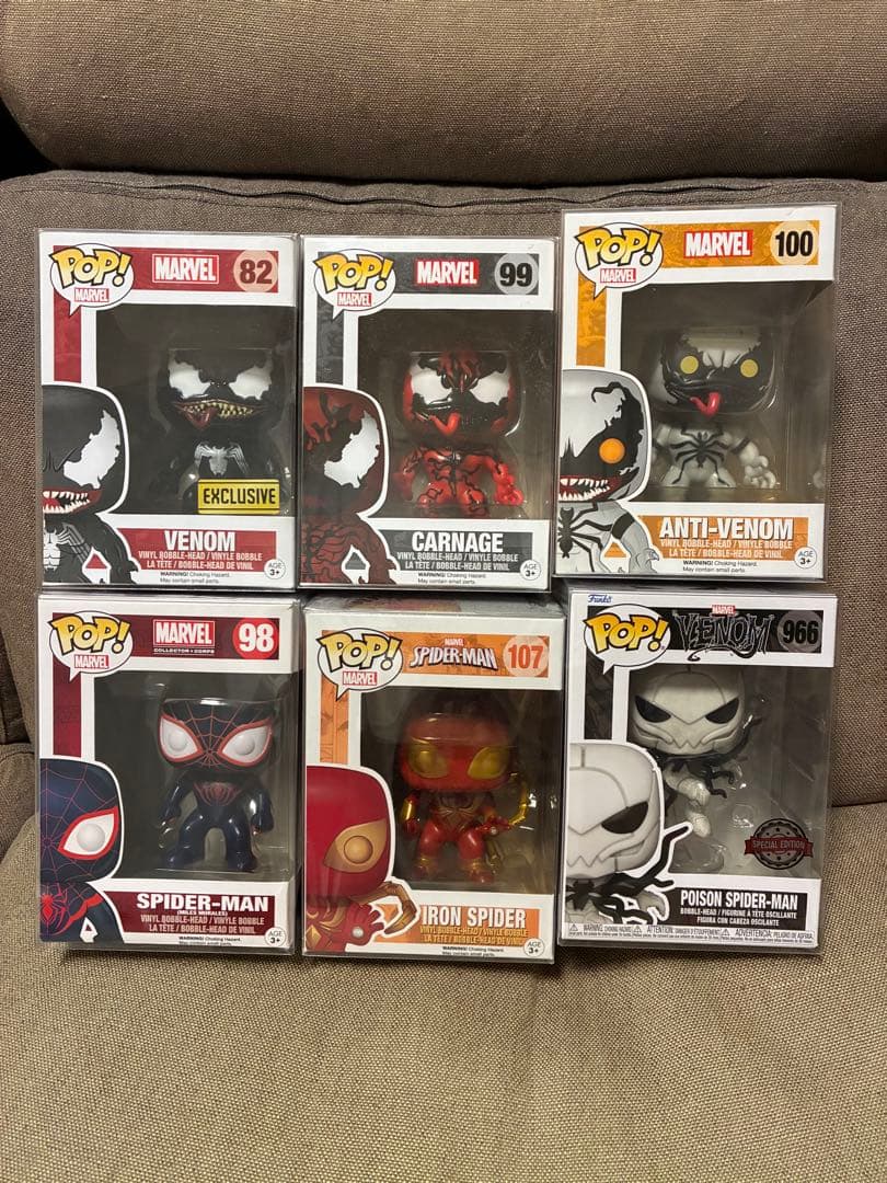 FUNKO POP 　スパイダーマン　ヴェノム　カーネイジ　アンチヴェノム　6点