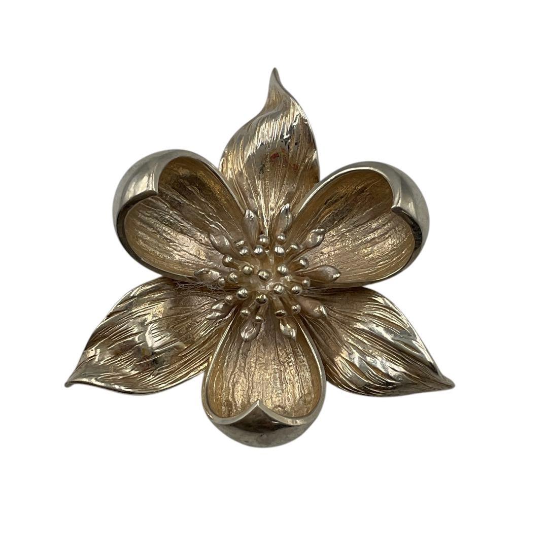 X85 ティファニー　Tiffany フラワー　ブローチ silver 925