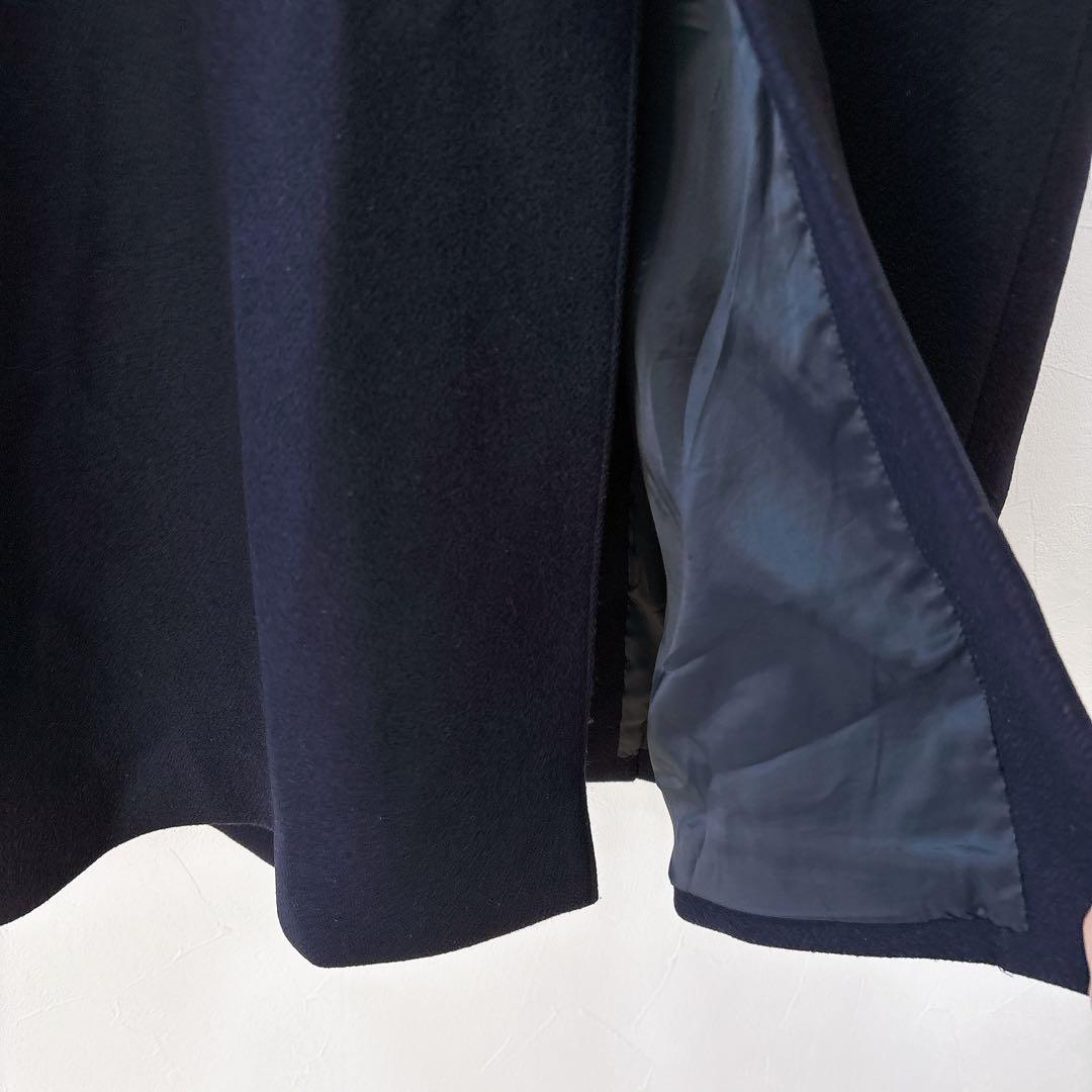 フレームワーク ハミルトン ラムウール ダブルチェスターコート 38 ネイビー