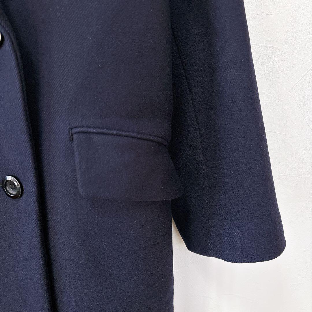 フレームワーク ハミルトン ラムウール ダブルチェスターコート 38 ネイビー