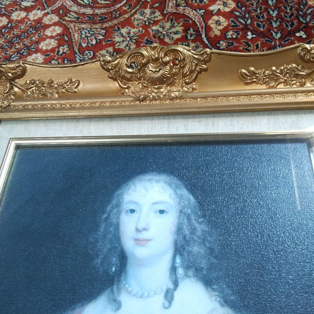 バァンダイクのベェドフォード伯爵夫人の複製肖像画(F6号)&彫刻額縁