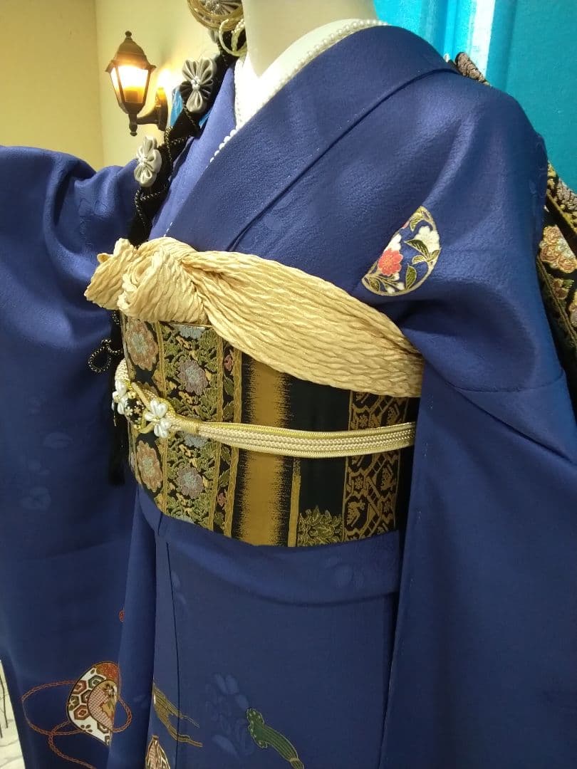 振袖フルセット、正絹振袖、成人式、重ね衿、帯揚げ、帯締め、西陣袋帯、襦袢