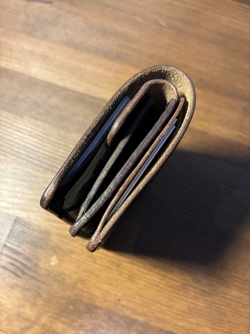 ミニウォレット　トラッカーウォレット　ホーウィン社　クロムエクセル　茶芯