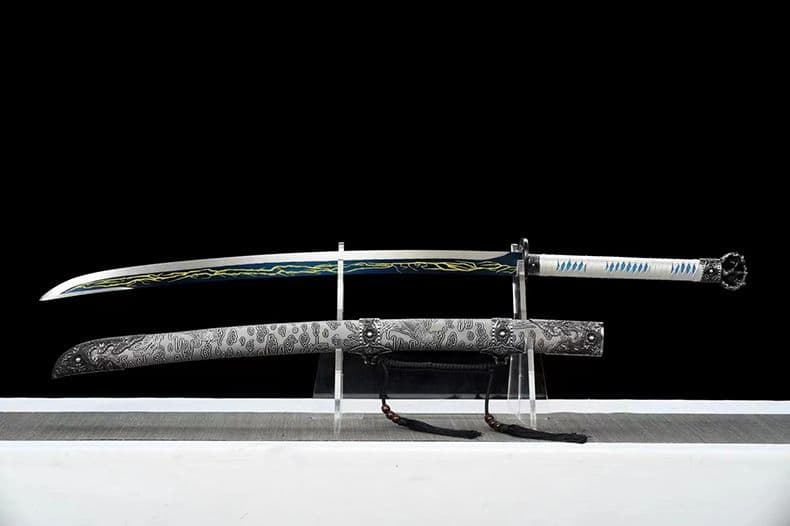 【雷電刺繍春刀】繍春刀 牛尾刀 苗刀 手鍛造打 鋼刀 冷兵器 古兵器 刀装具