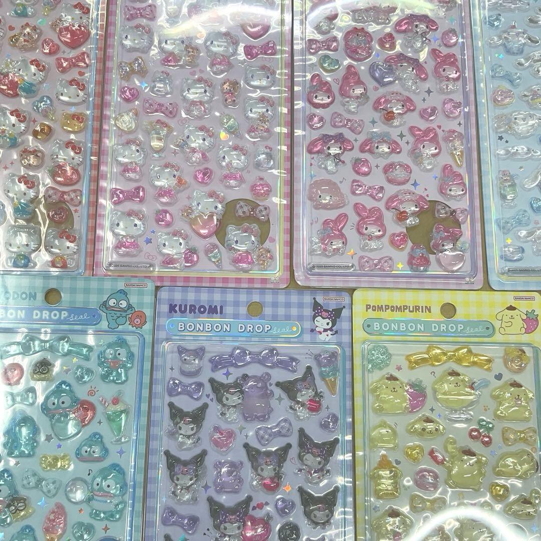【国内正規品】新品未開封 サンリオ ボンボンドロップシール 7枚セット
