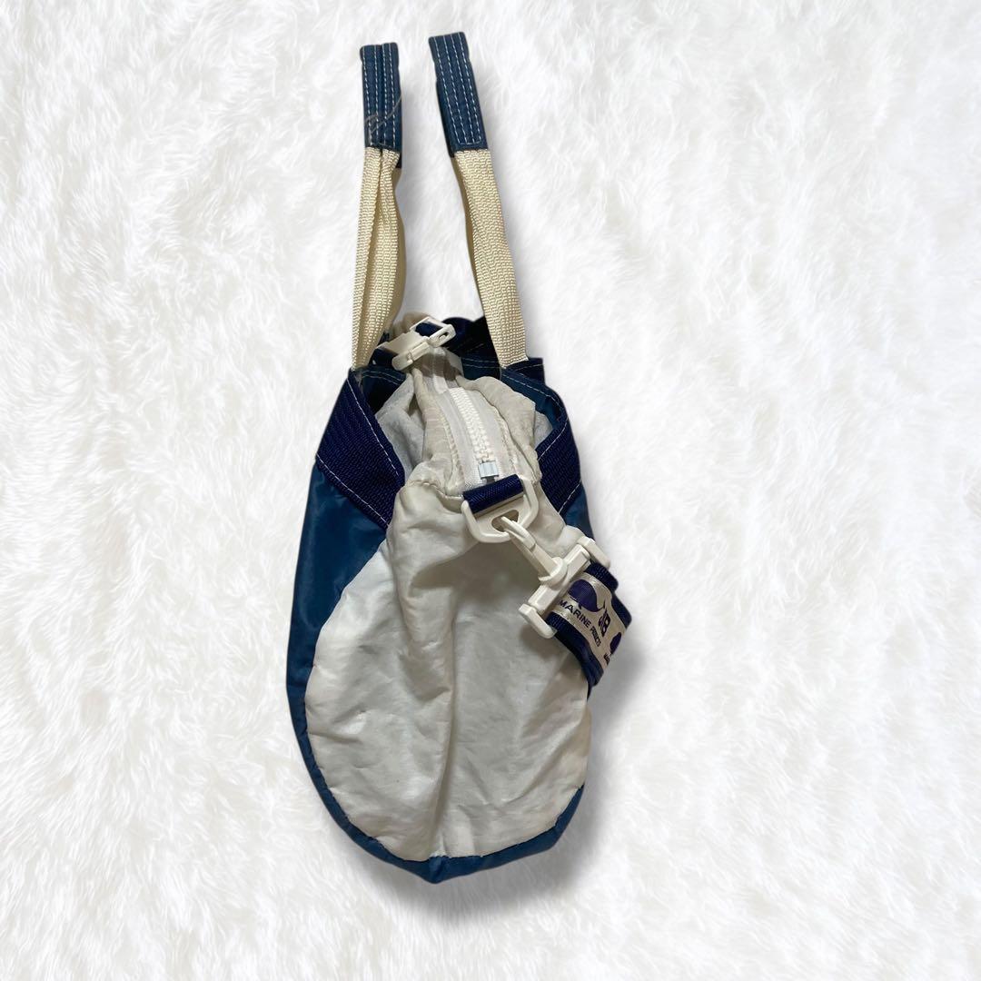 JIB ジブ ダッフルバッグ 2way ショルダーバッグ セイルクロス 紺 白