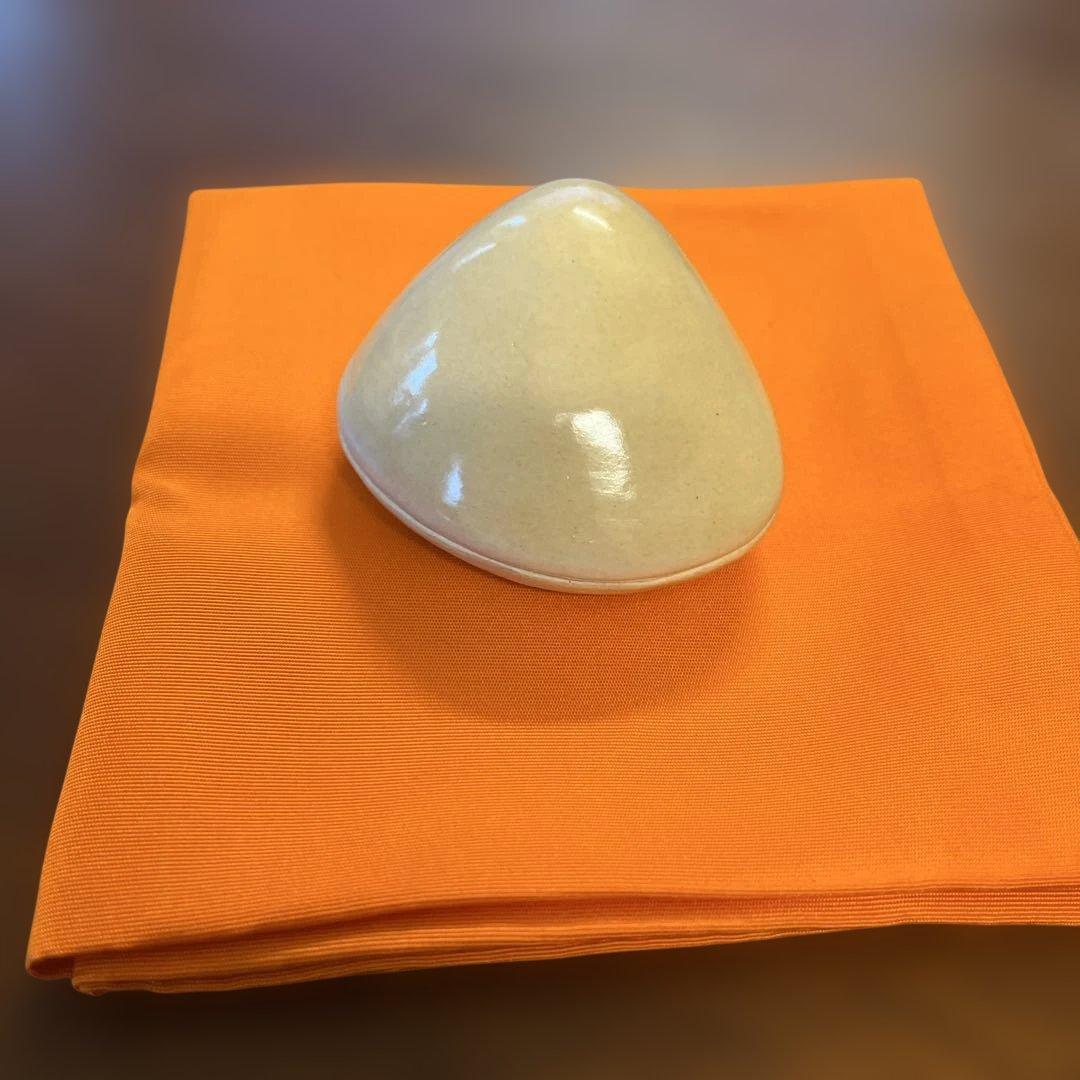 香合　萩焼　十二代　田原陶兵衛造　蛤香合　共箱