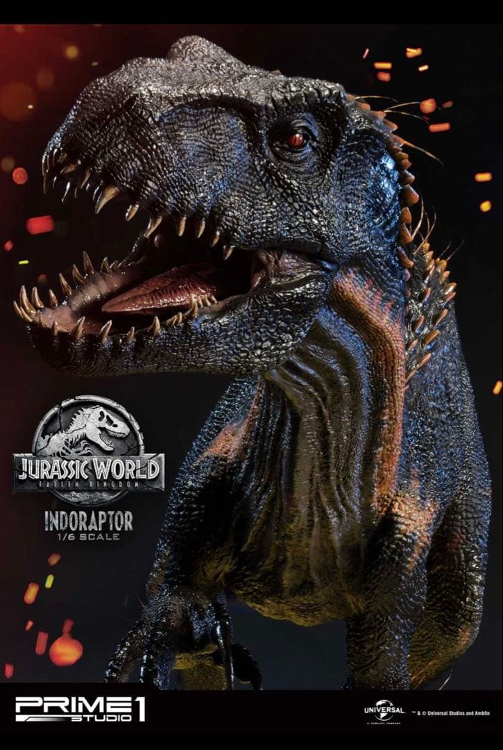 【1/5まで出品】プライム1スタジオ　ジュラシックワールド炎の王国インドラプトル