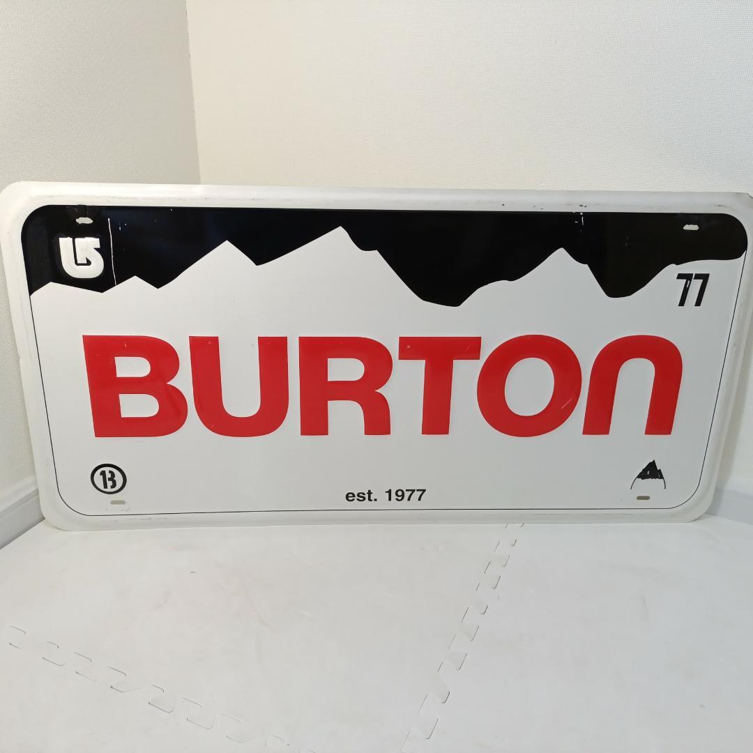 現状品 BURTON バートン 約91.5cm×45.5cm ブリキ 大型 看板