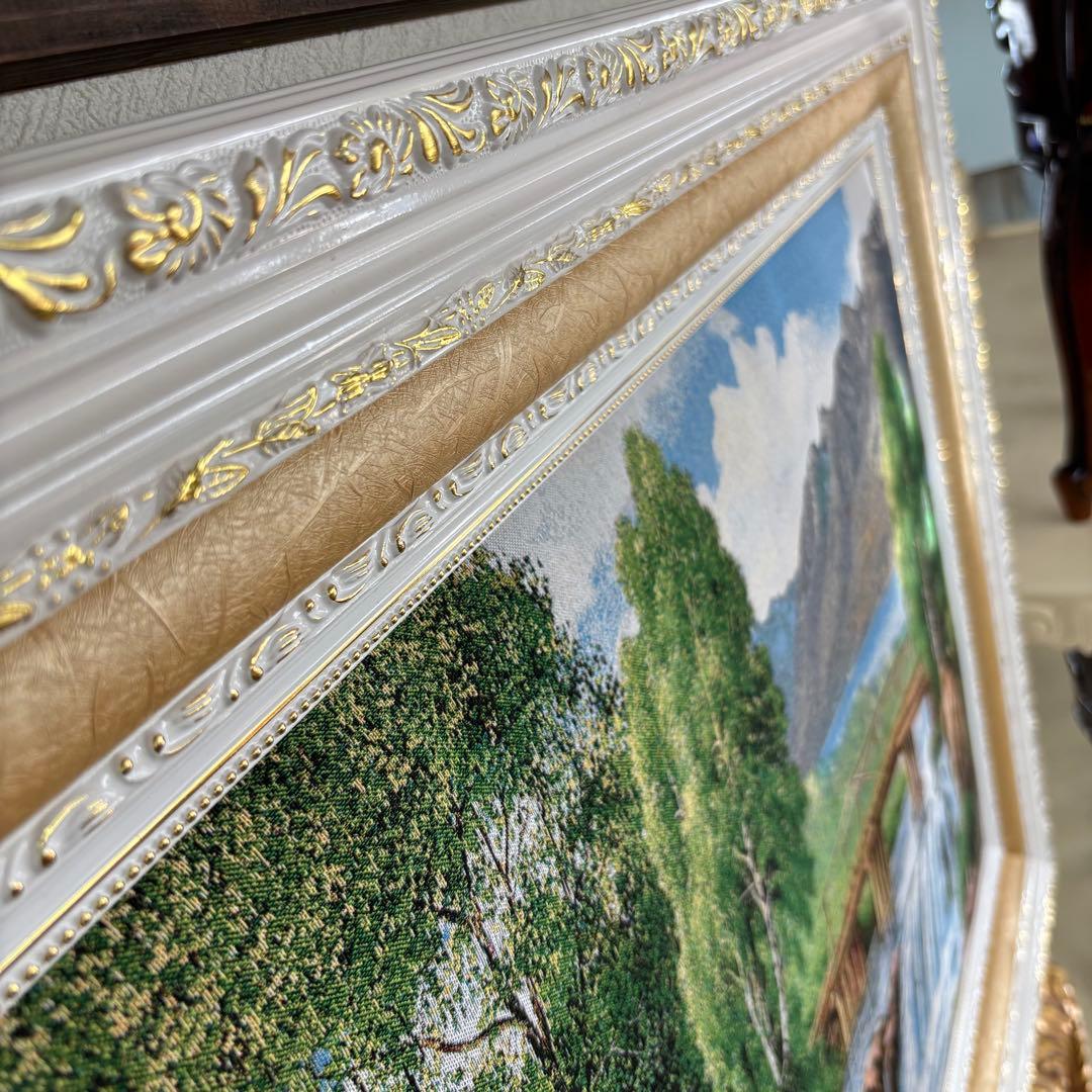 幅137×高さ77 自然の風景 水車小屋 絵画 アウトレット特価品 お買い得商品