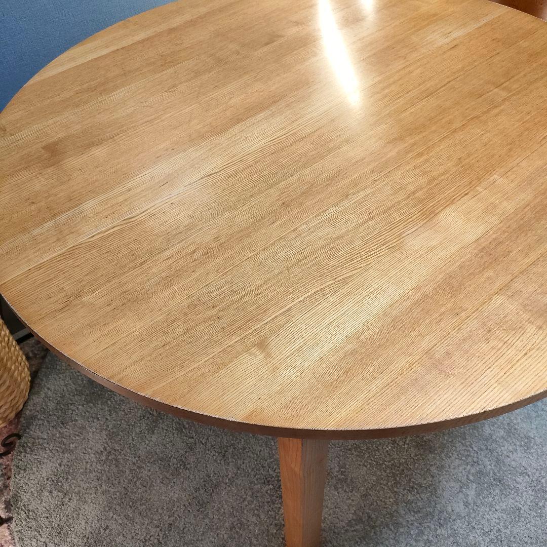 【もみの木】無印良品 タモ材 ラウンドダイニングテーブル 円卓 廃盤レア