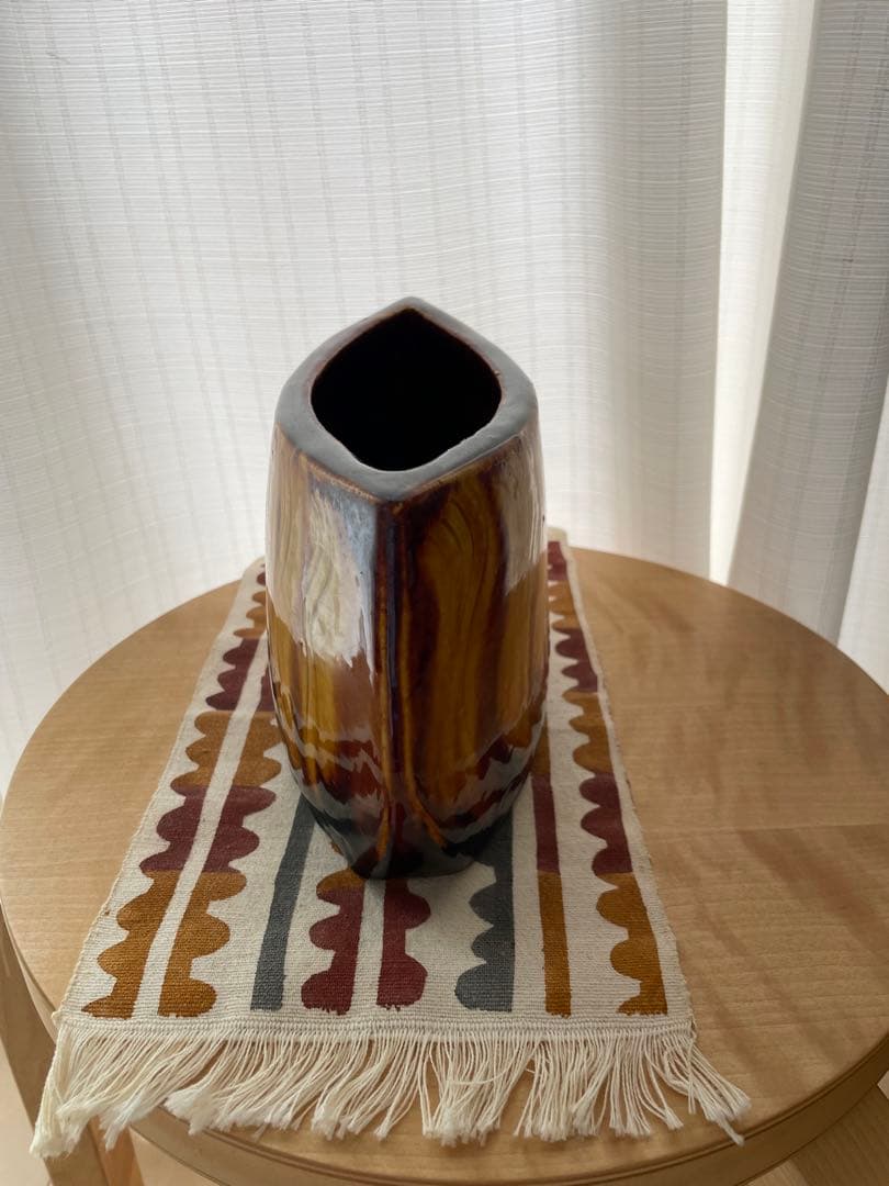 舩木研兒　花生　鐵鉛釉花生　共箱　民藝　出西窯　武内晴二郎