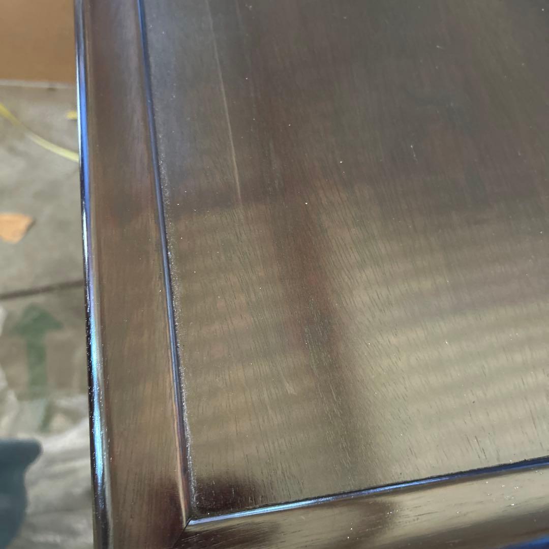 引き取り希望！ダークブラウン木製唐木飾り棚