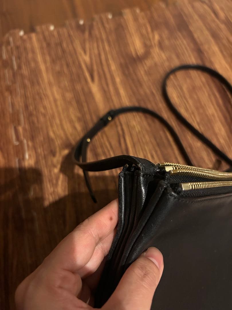 CÉLINE 黒 レザー ショルダーバッグ