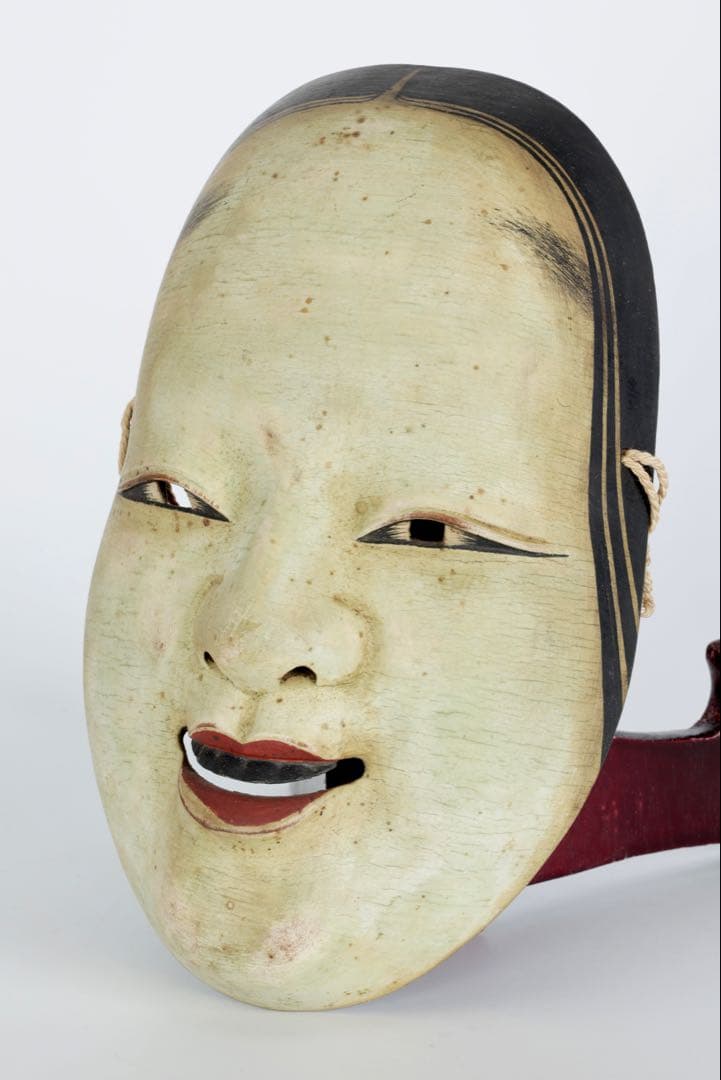 能面師 佐藤助雄 木彫能面 小面 在銘 箱付 狂言 能楽 伝統芸能 時代能面