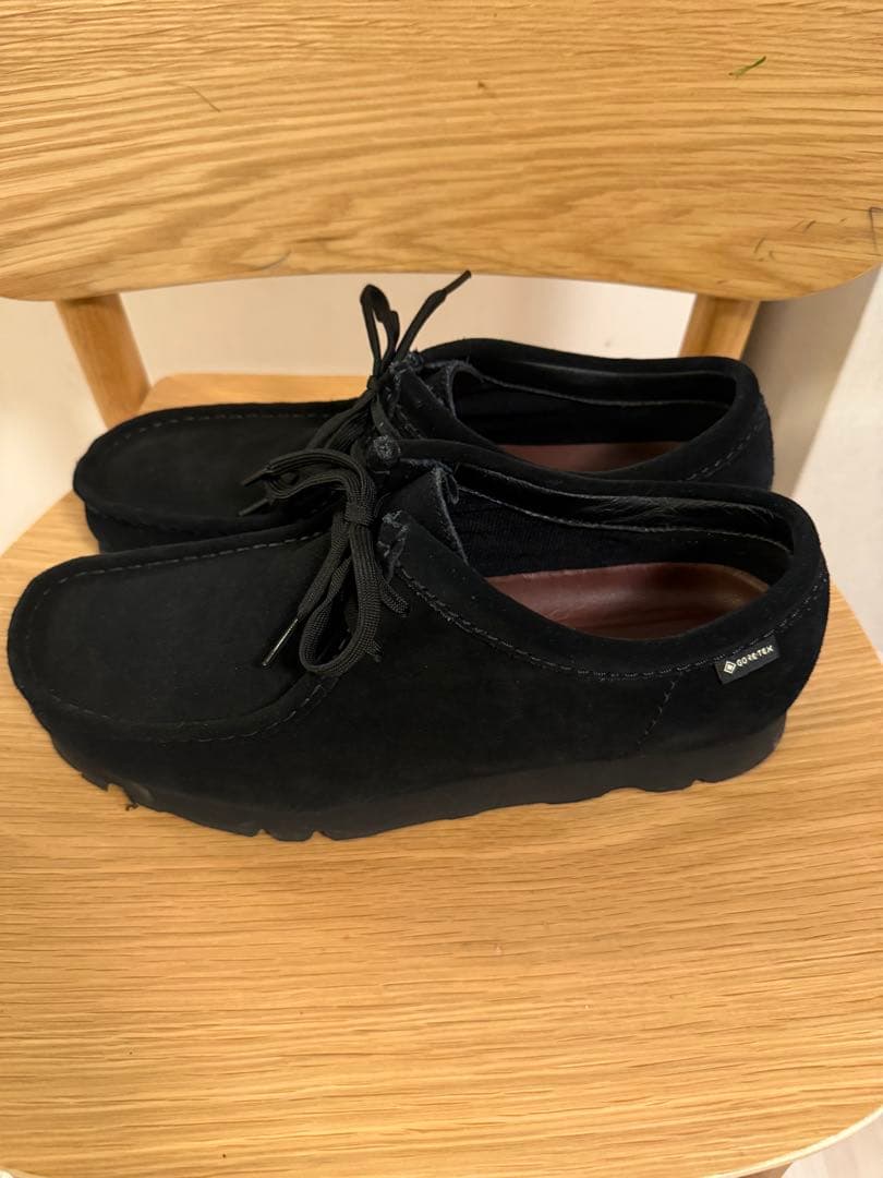 11月まで出品　【美品】クラークス　ワラビー　ブラックスエード　ブーツ