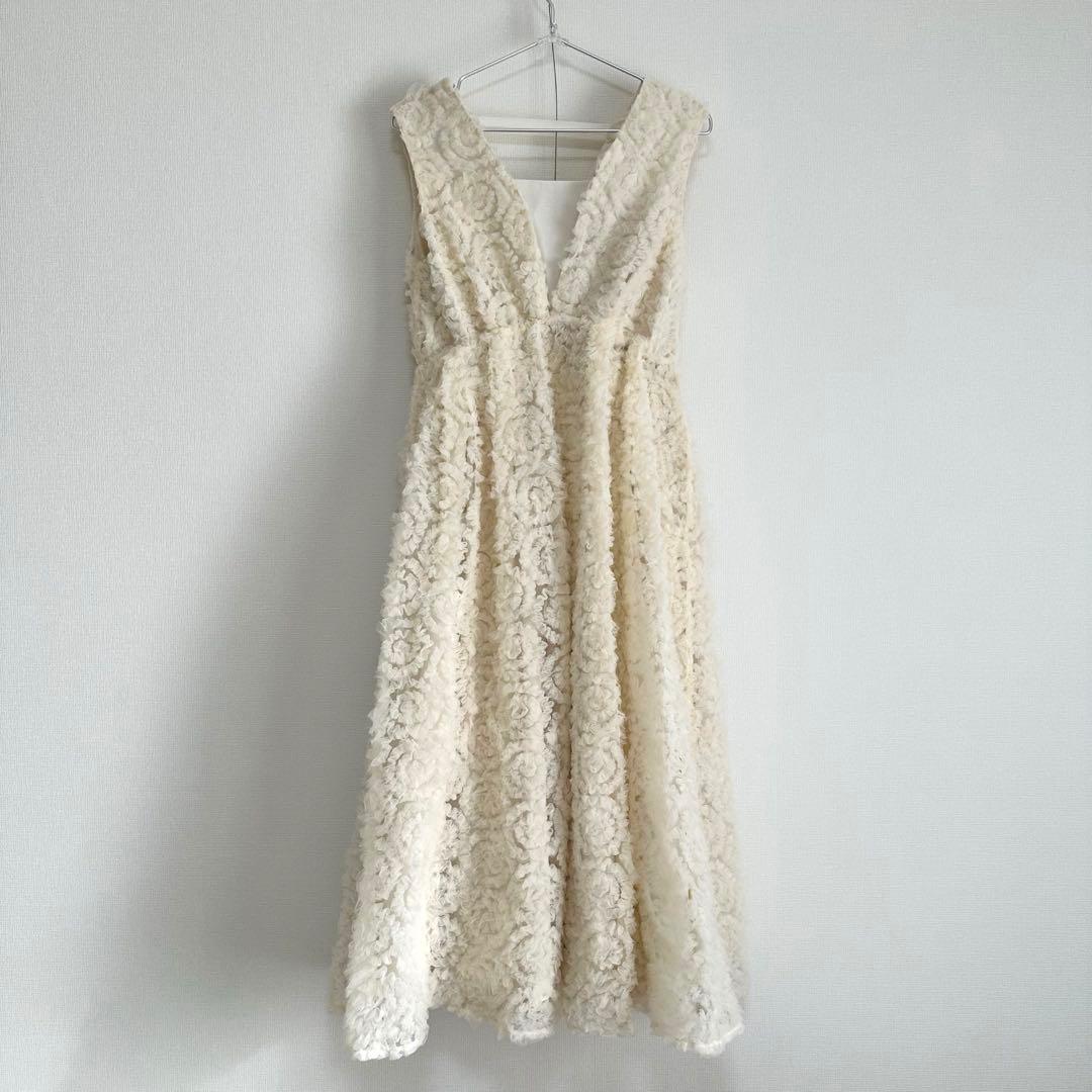 Dorry Doll フリルチュールドレス　結婚式　二次会ドレス　ホワイト