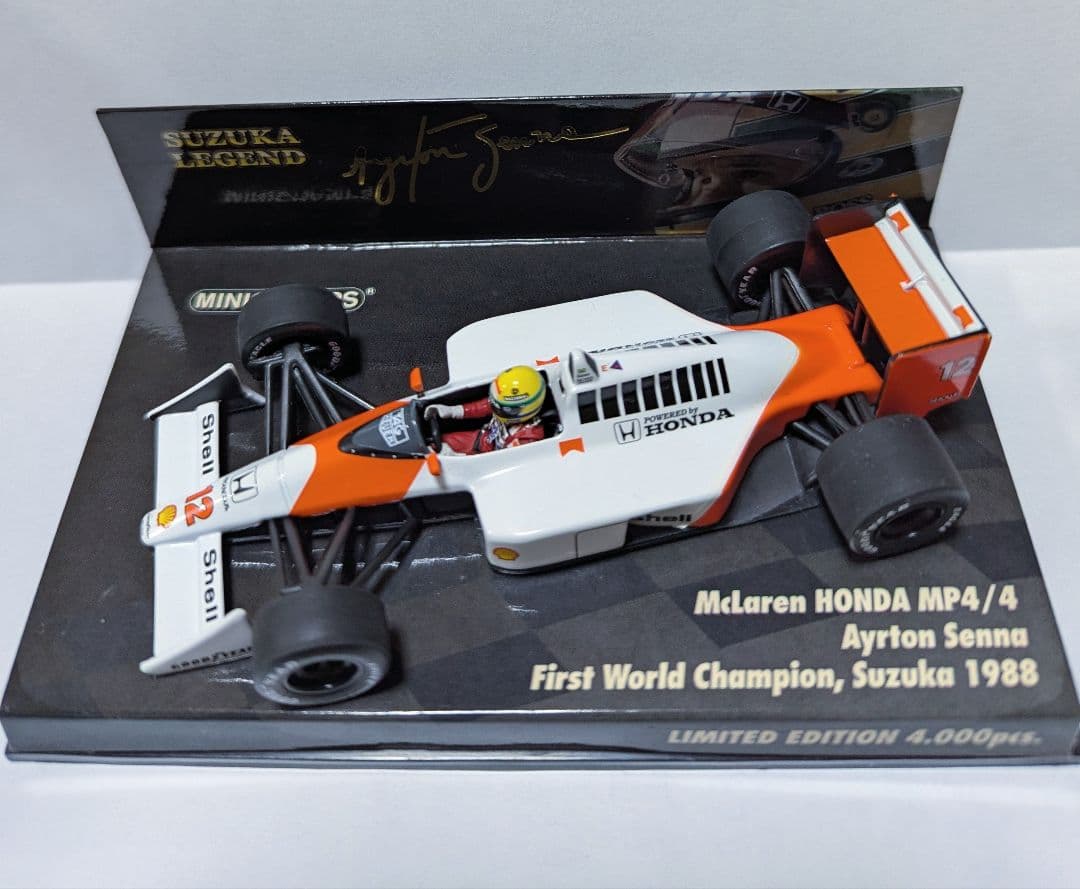 ミニチャンプス　1/43 マクラーレン　ホンダ　MP4/4 アイルトン・セナ