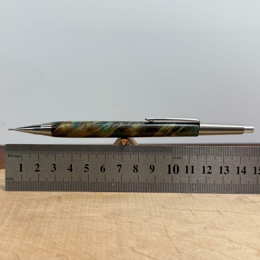 126栃サバ杢スタビ　PG-5用カスタム木軸　低重心テーパータイプ　ステンレス