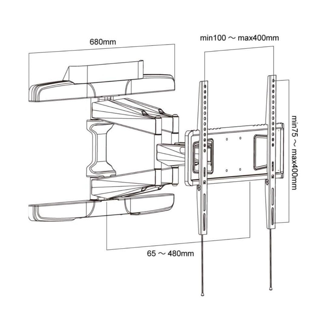【新品未使用】TVセッターフリースタイルVA226M ホワイト収納ポケット付