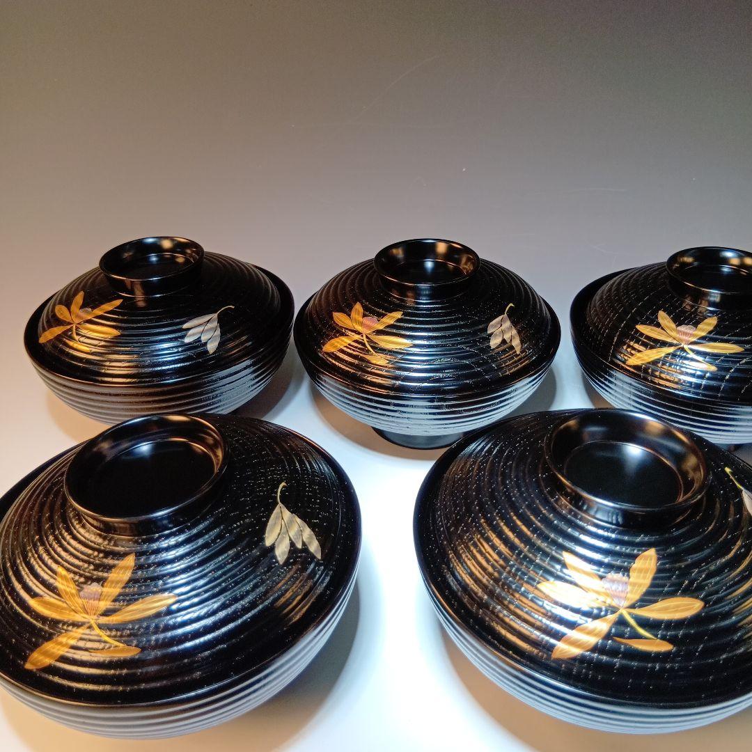 最終値下げ！茶道具　懐石道具　木製蒔絵お碗10客