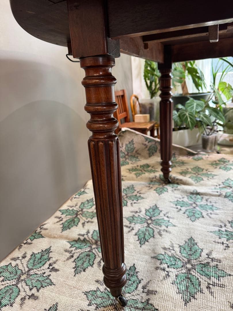 アンティークテーブル　バタフライテーブル　ドロップリーフテーブル　木製