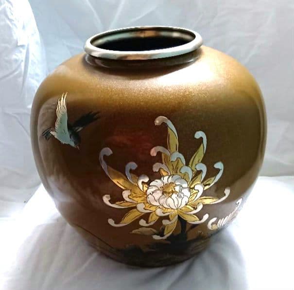 七宝焼　花びん　　⑭