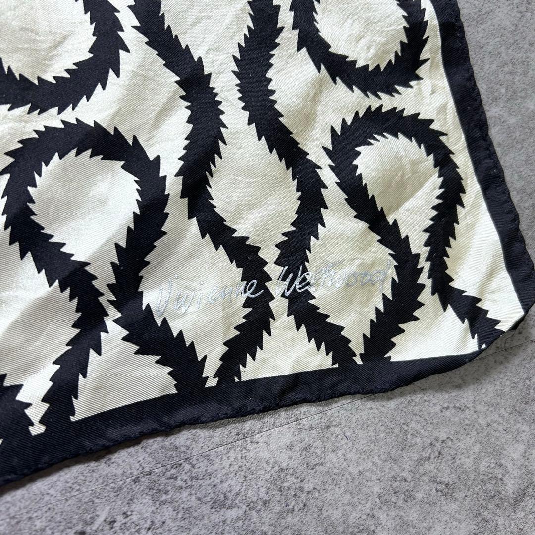 希少【ヴィヴィアンウエストウッド】スカーフ/スクイグル/大判/Y2K/パンク◎黒