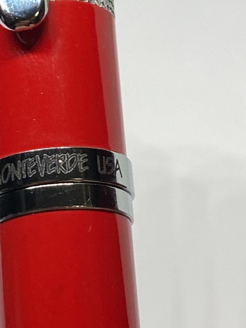 廃番・サンセット レッド柄アクリル樹脂軸！ モンテベルデ⑥／レガッタ/RB/美品