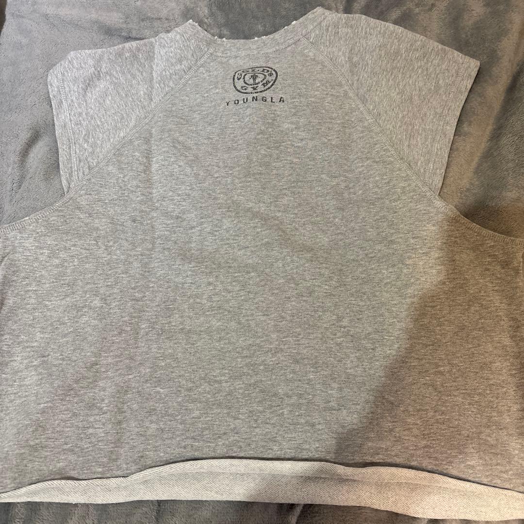  × GOLD'S GYM カットオフ　グレー