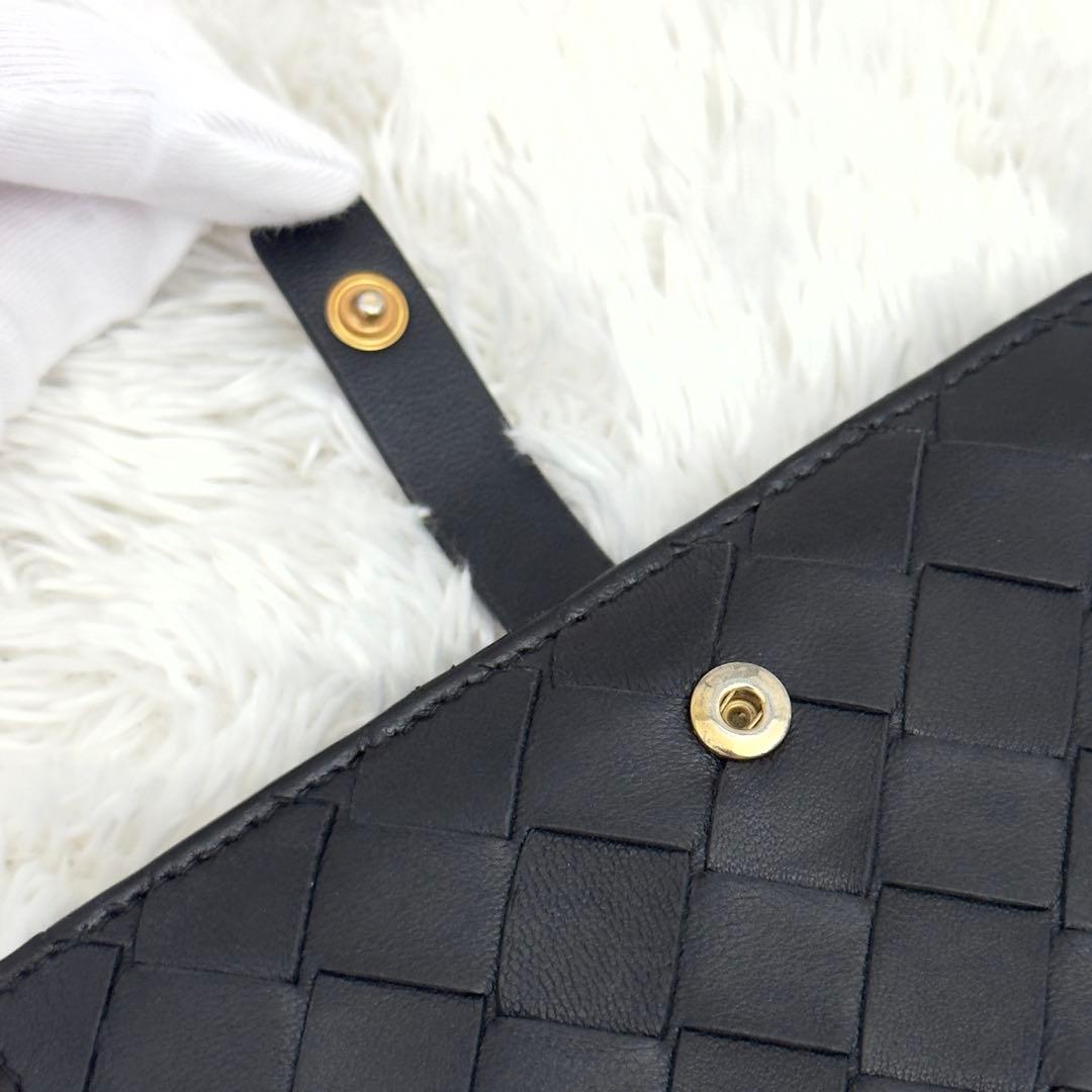 RFID内蔵✨BOTTEGA VENETA ボッテガ イントレ 財布 ブラック