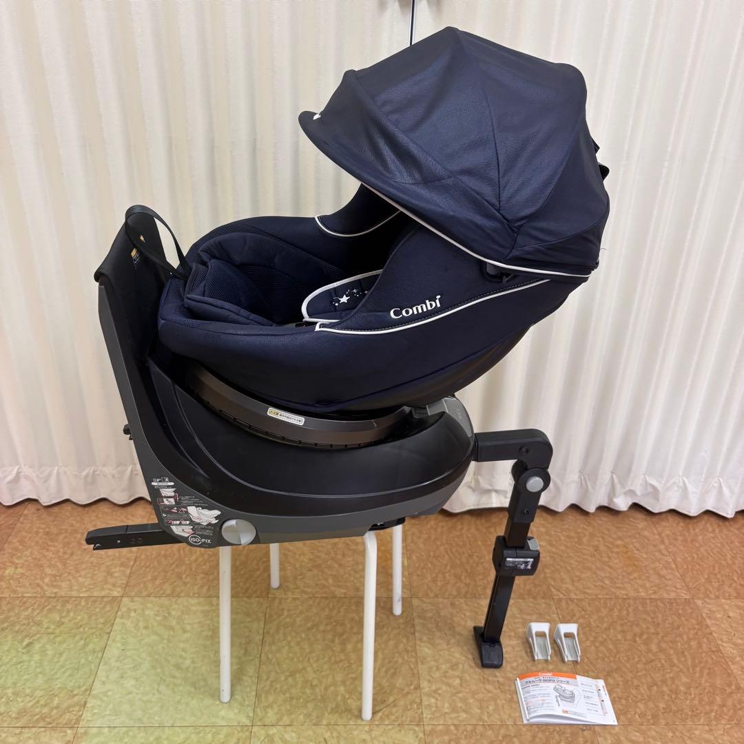 クリーニング済　☆綺麗☆　コンビ　新生児OK　クルムーヴ　ISOFIX　紺　完品