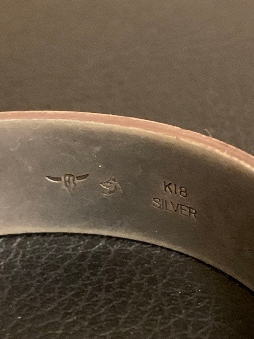 「TADY & KING 平打ちバングル GPウルフ K18 SILVER