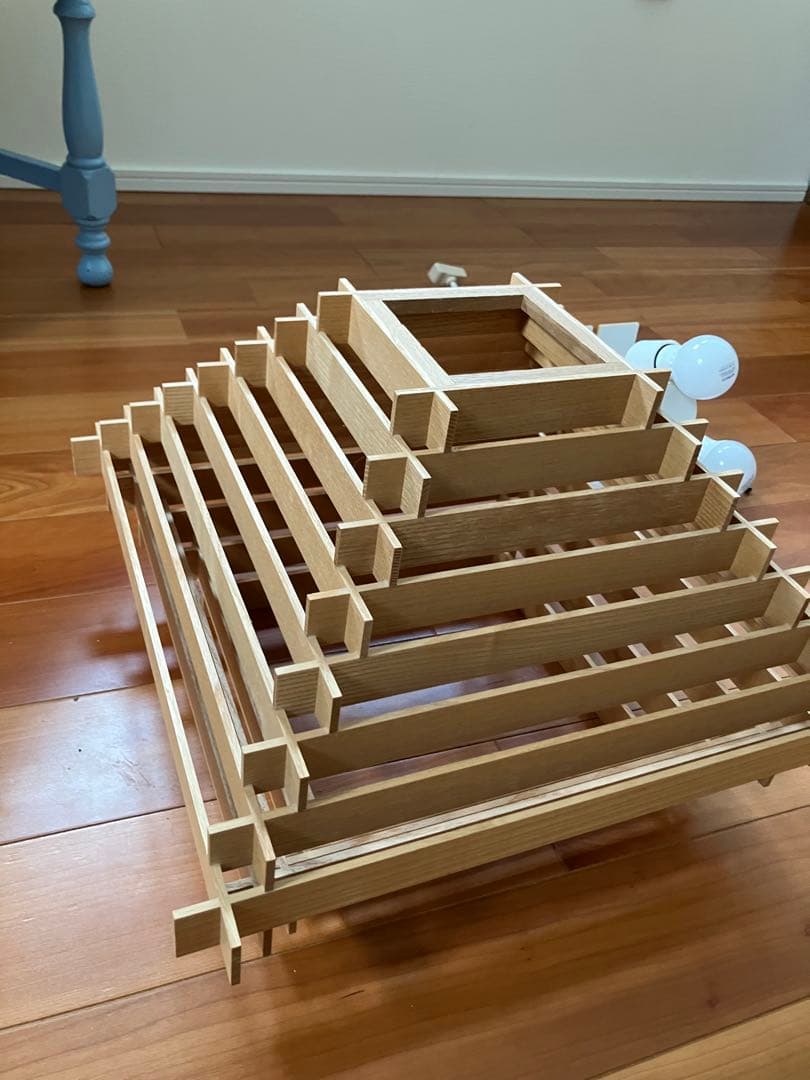 木製ペンダントライト 4灯式