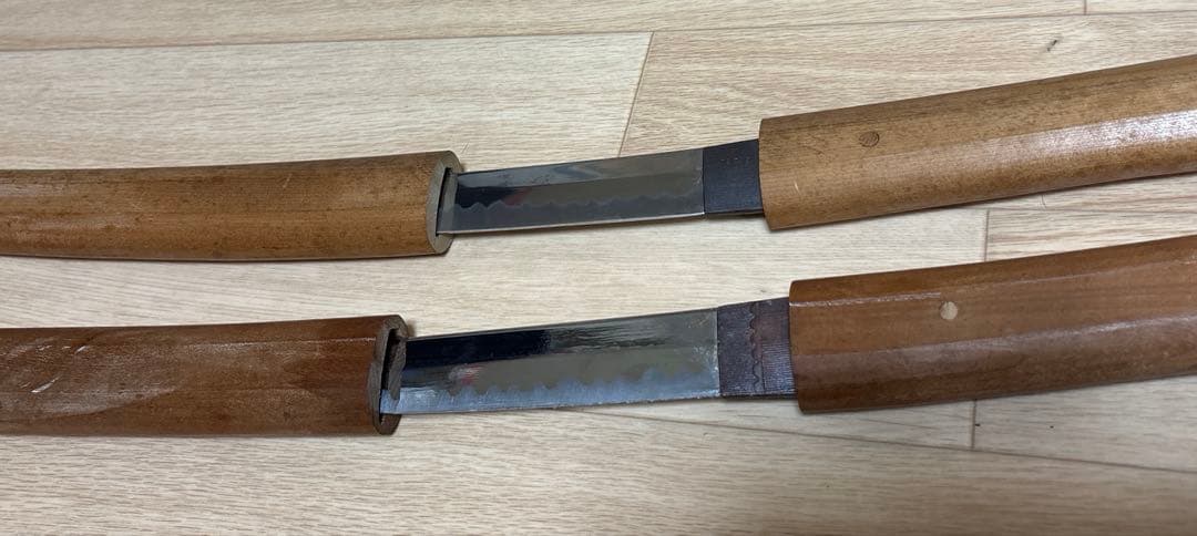 仕込み杖　木刀　座頭市　防犯　2本セット　防犯　仕掛け杖 アンティーク　仕掛杖