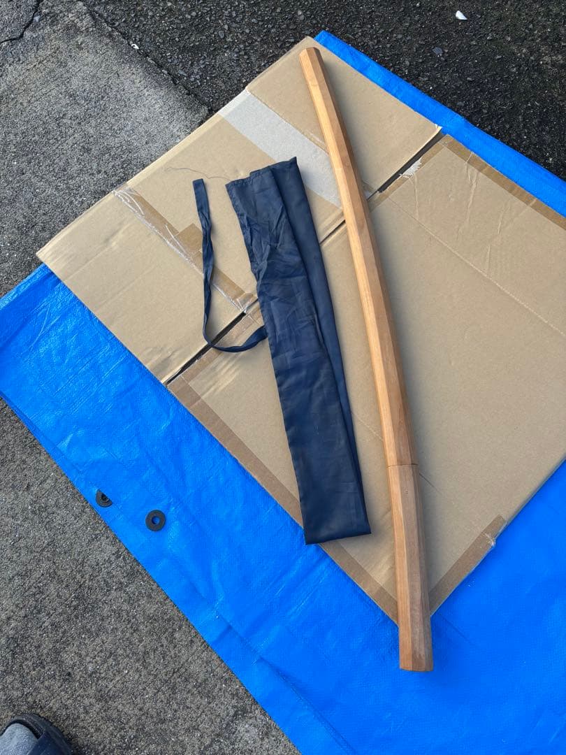 模造刀 白鞘 日本刀　美品　日本刀 波刃 木製柄