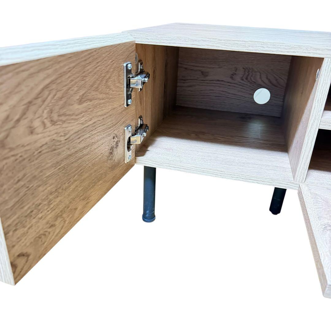 LOWYA テレビボード 幅80cm ラタン調 木製 ローボード