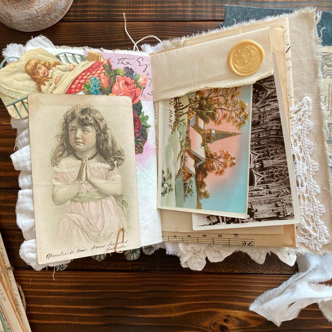 ジャンクジャーナル　junk journal雑記帳　エフェメラセット