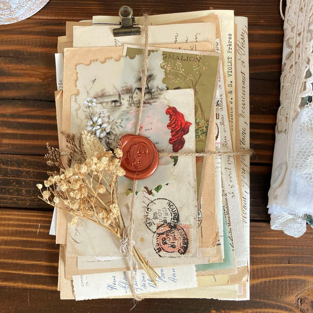 ジャンクジャーナル　junk journal雑記帳　エフェメラセット